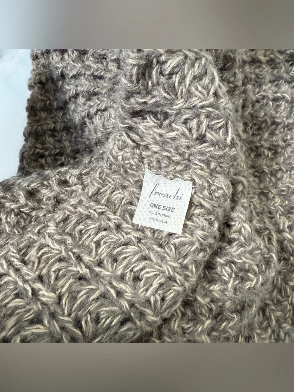 Frenchi knit infinity tube scarf